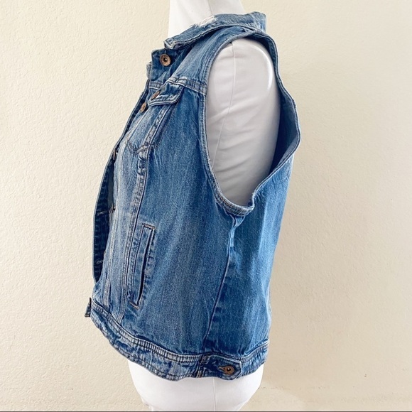 Bongo Jean denim vest with pockets Size XL - Picture 2 of 11